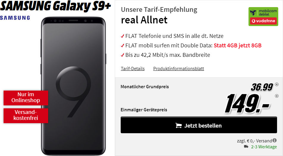 Saturn Galaxy S9 Sennheiser Hd 450 Mit Allnet Vertrag Für 2199
