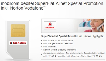 Talkline Allnet Flat Aktion (Vodafone D2 Netz)