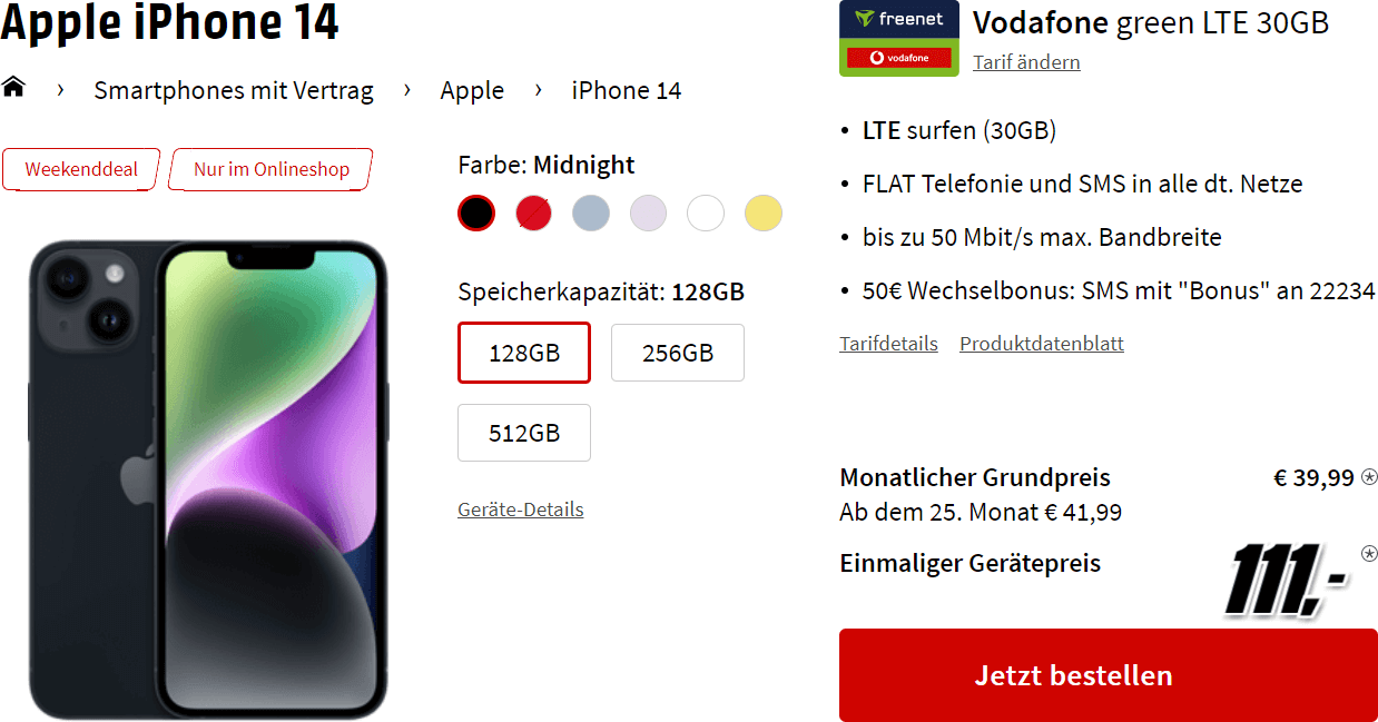 Media Markt iPhone Deal