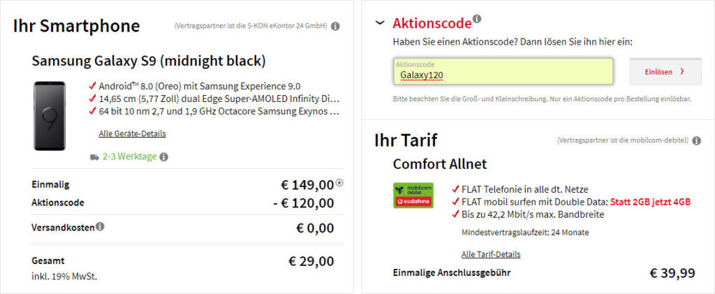 Samsung Galaxy S9 Plus Gear S3 Vertrag Media Markt Media Markt: Galaxy S9 + Vodafone LTE Allnet Flat Vertrag für 16,99