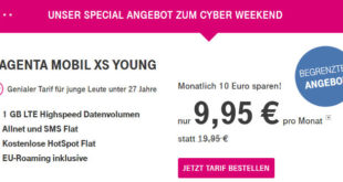 Telekom Magenta Mobil XS Young Cyber Weekend